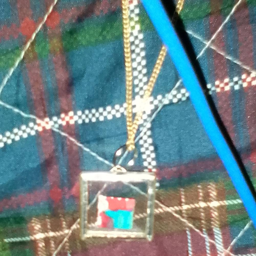Plaid Patterned Fabric with Pendant